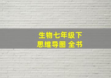 生物七年级下思维导图 全书